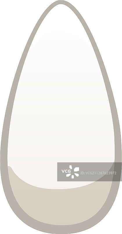 卡通风格单个鸡蛋，白色背景图片素材