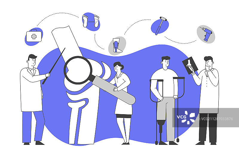 骨科医疗会诊保健概念图片素材