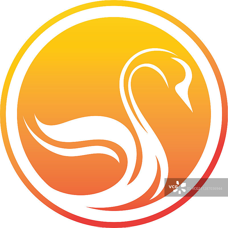 高级天鹅Logo标志图片素材