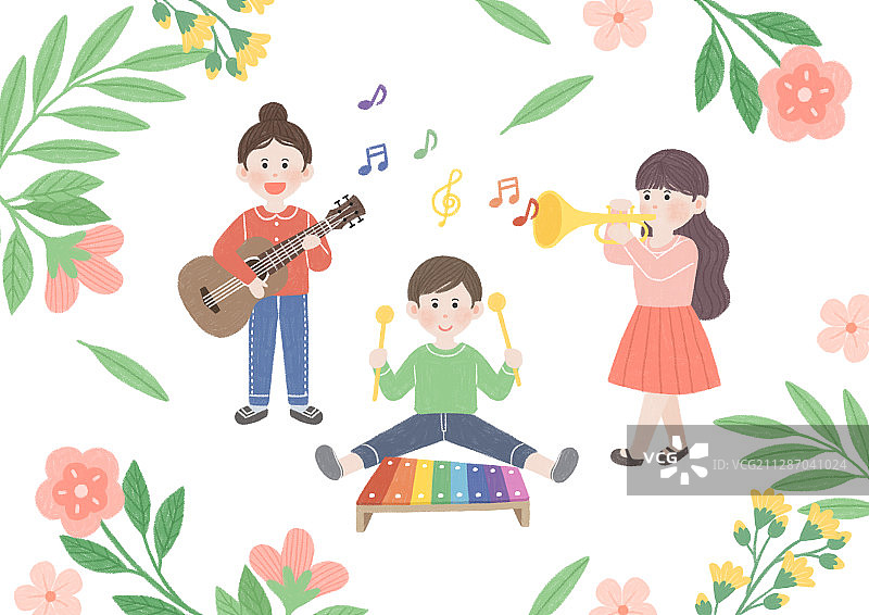 春季新学期概念插画011图片素材