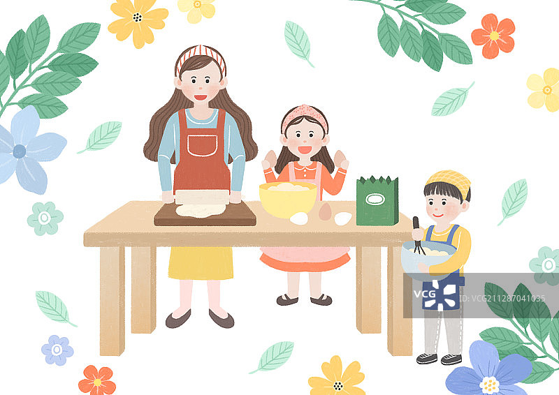 新学期春季插画图片素材