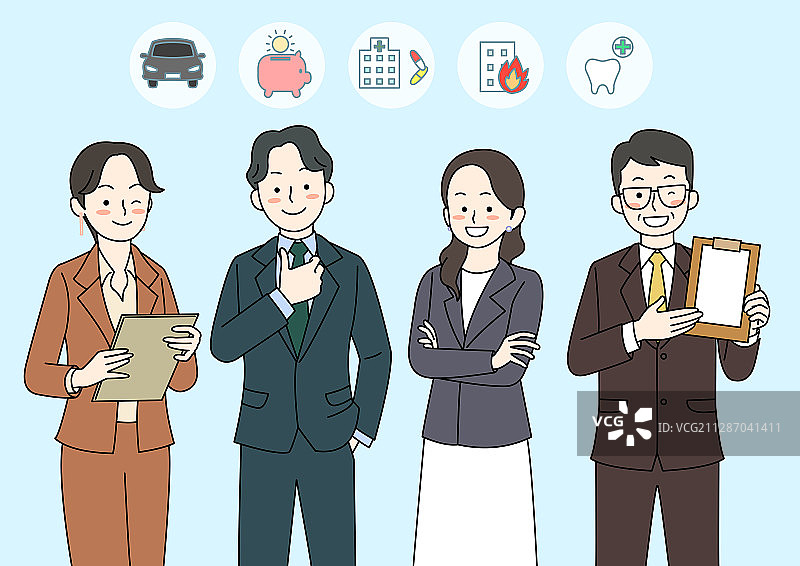 现代定制化解决方案与服务插画008图片素材