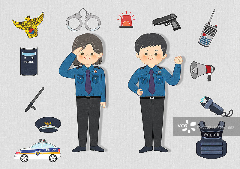 不同职业人物插画005图片素材