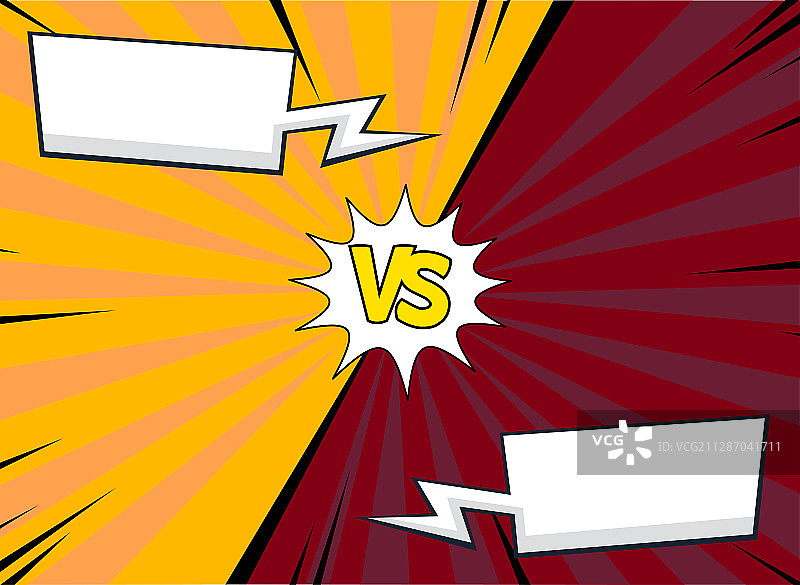 VS对战标志：对抗或对立设计概念插画024图片素材