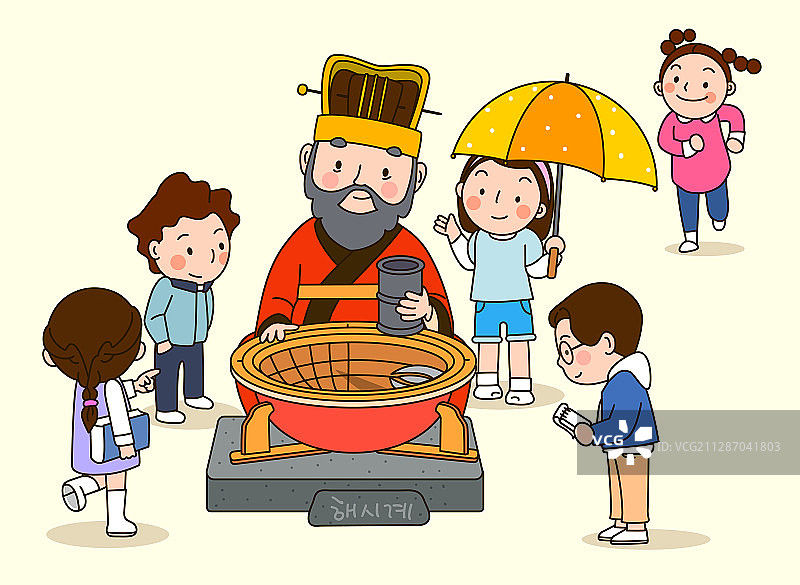 儿童教育理念：长辈教导儿童插画 005图片素材