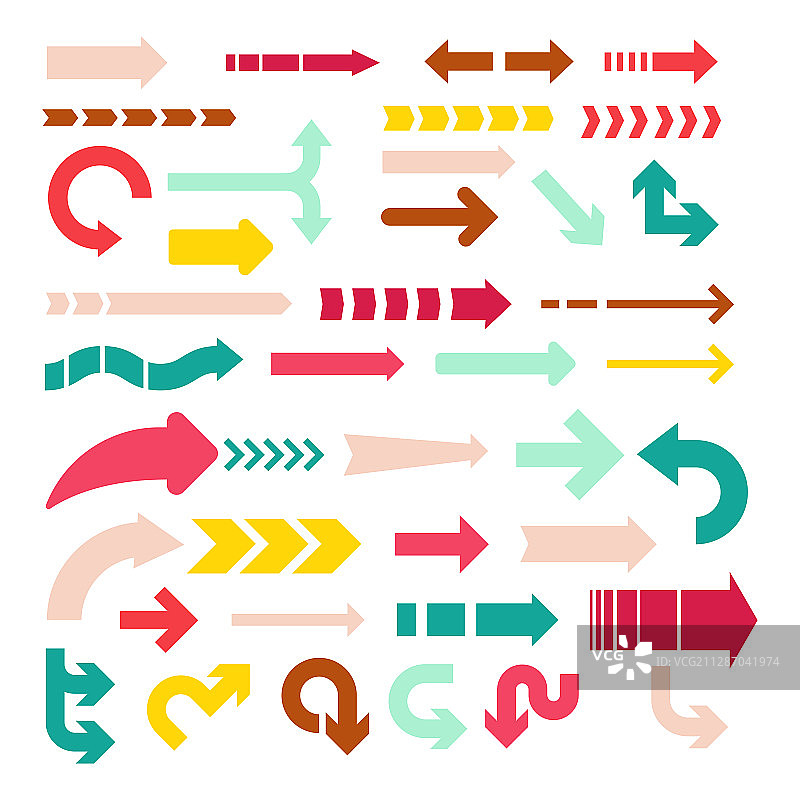 不同风格的箭头设计插画08图片素材
