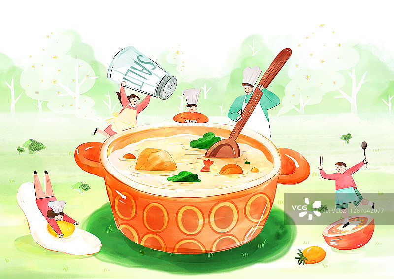 童话故事概念水彩插画002图片素材