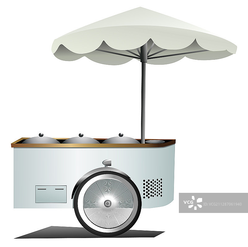 用于冰淇淋和饮料的餐饮手推车图片素材