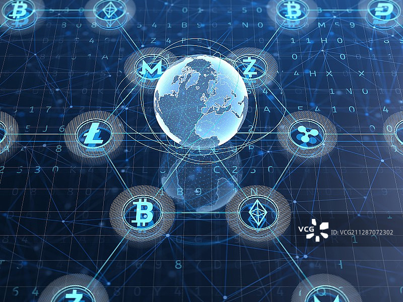 加密货币符号，插图图片素材