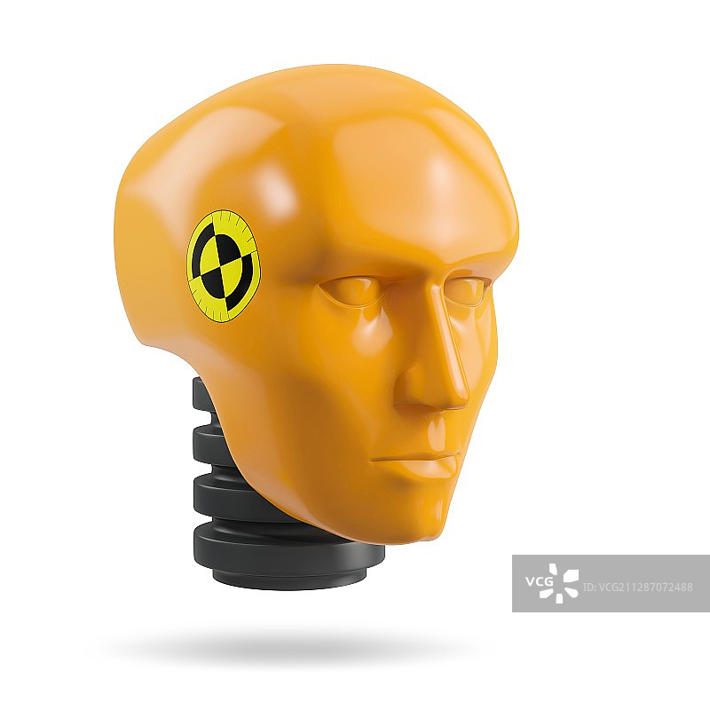 碰撞测试假人头部插画图片素材