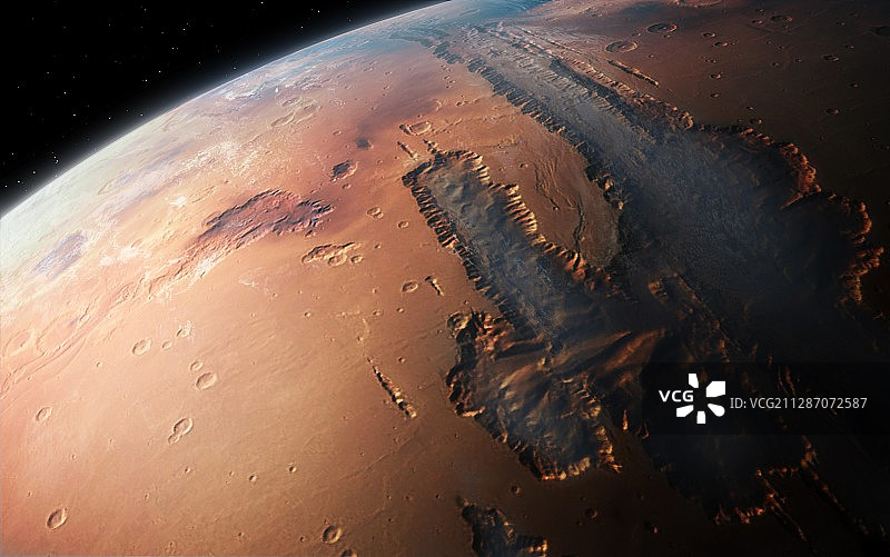 火星水手号峡谷插图图片素材