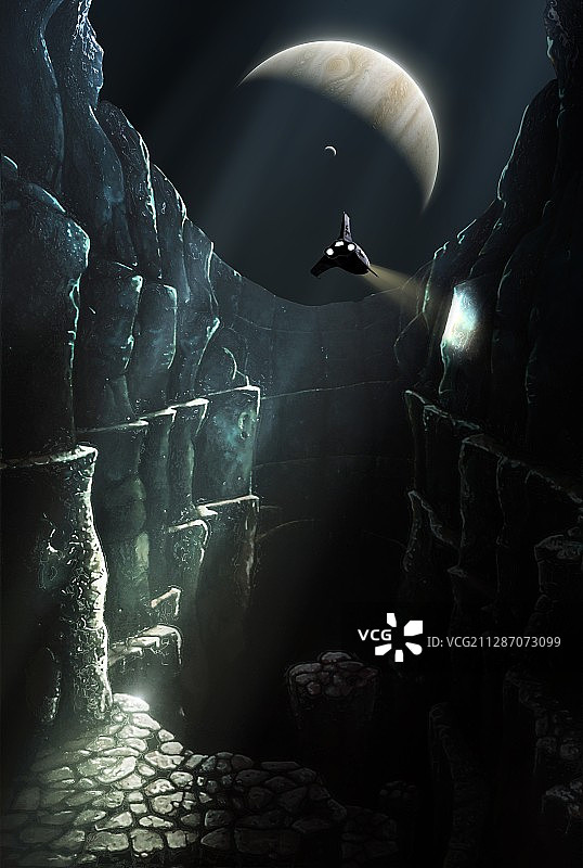 欧罗巴星球探索插画图片素材