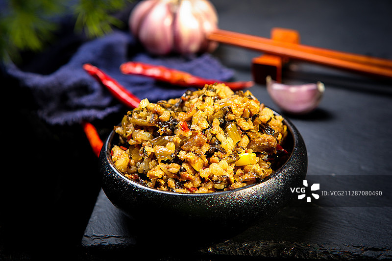 下饭菜老腌菜肉沫图片素材