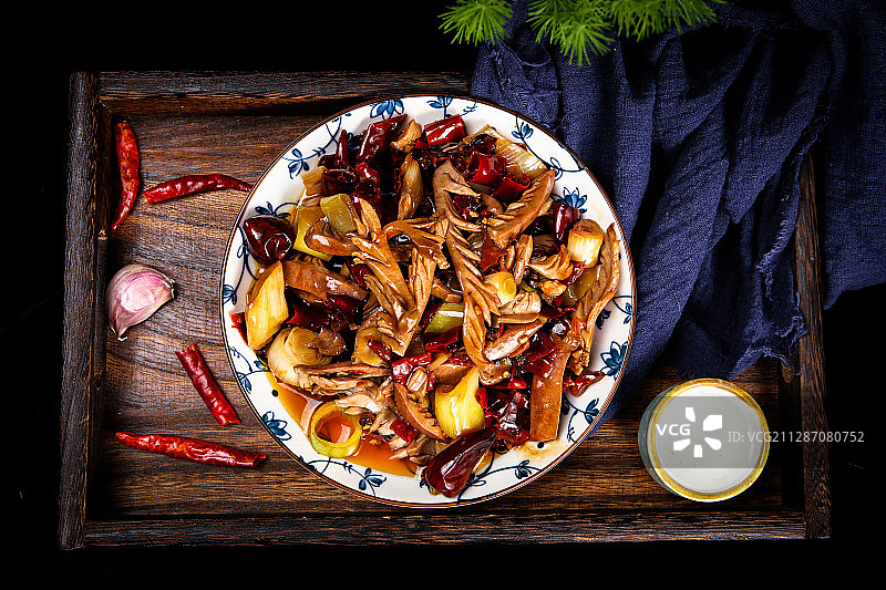 中国菜爆炒腰花图片素材