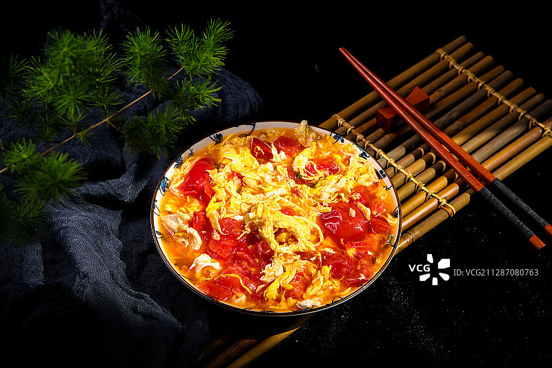 下饭菜西红柿炒鸡蛋图片素材