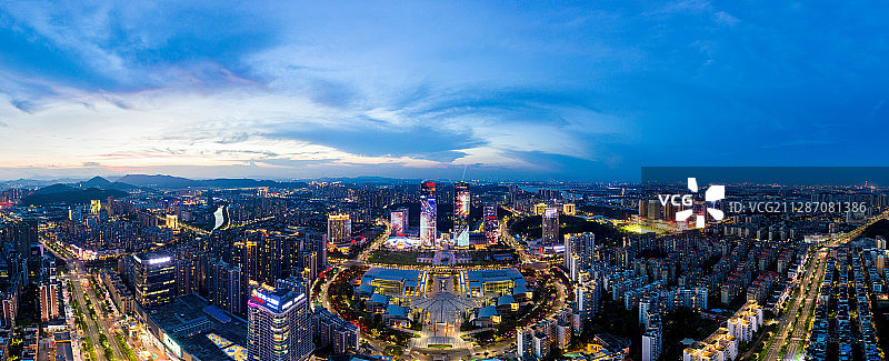 广东省江门市华侨万达广场城市建筑风光图片素材