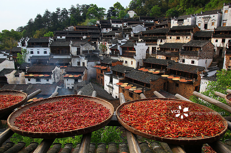 江西婺源秋晒图片素材