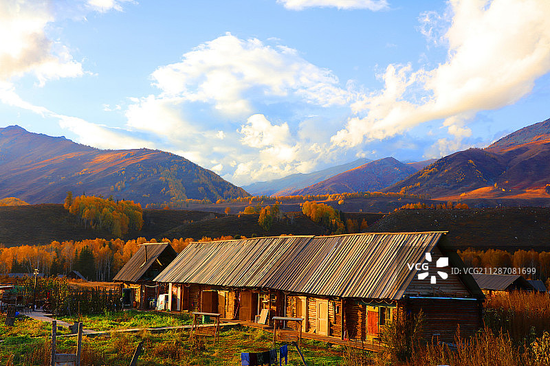 新疆喀纳斯禾木村风光图片素材