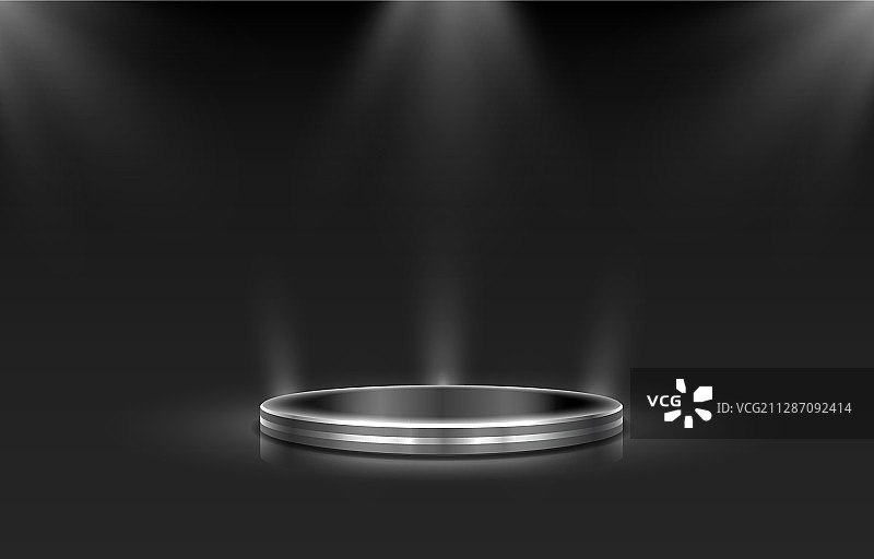 用于商业概念的黑色领奖台图片素材