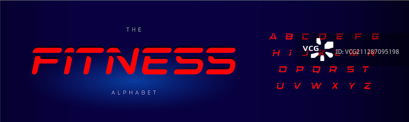 红色现代剪裁风格健身字母图片素材