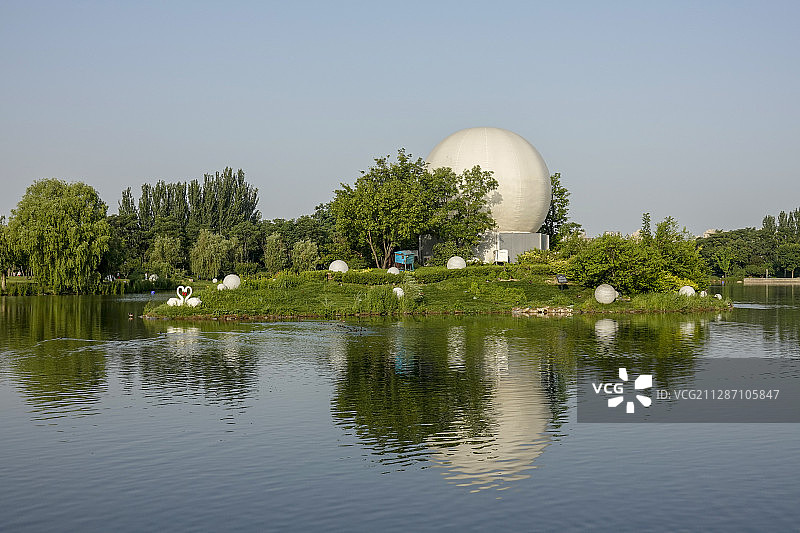  河北省廊坊市固安县孔雀大湖公园图片素材