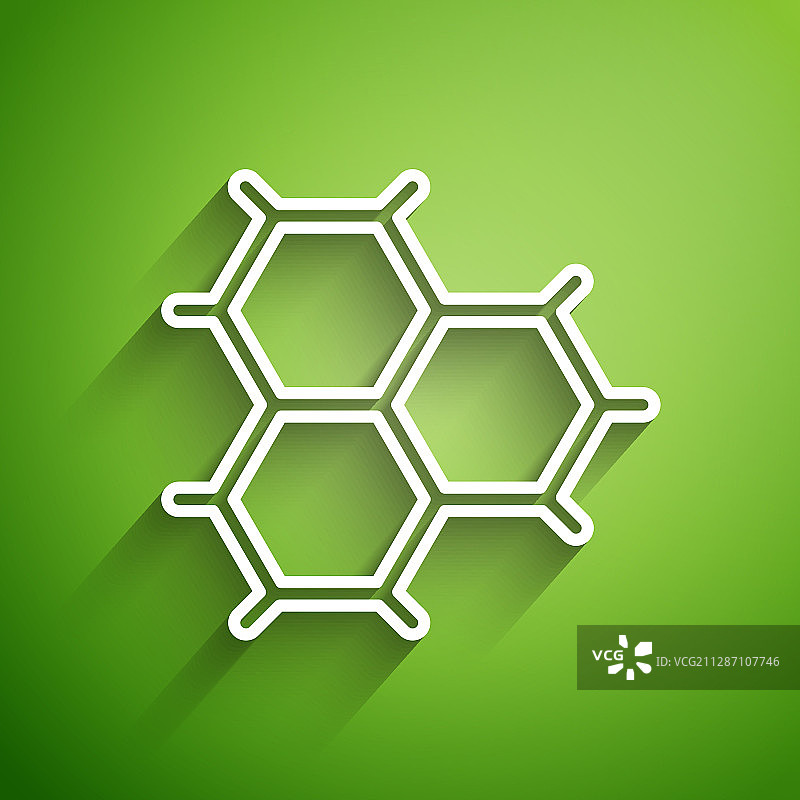 由苯组成的白色线条化学式图片素材