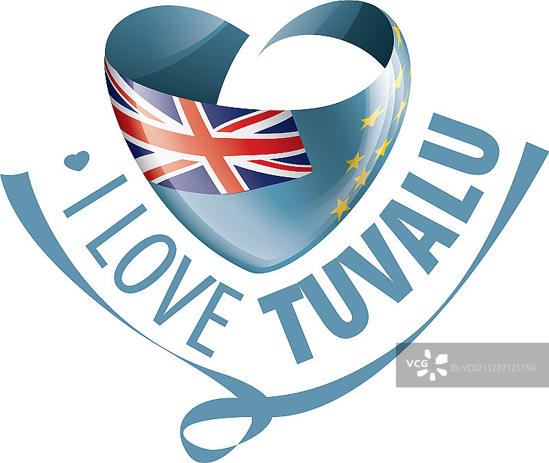 A字形的图瓦卢国旗图片素材