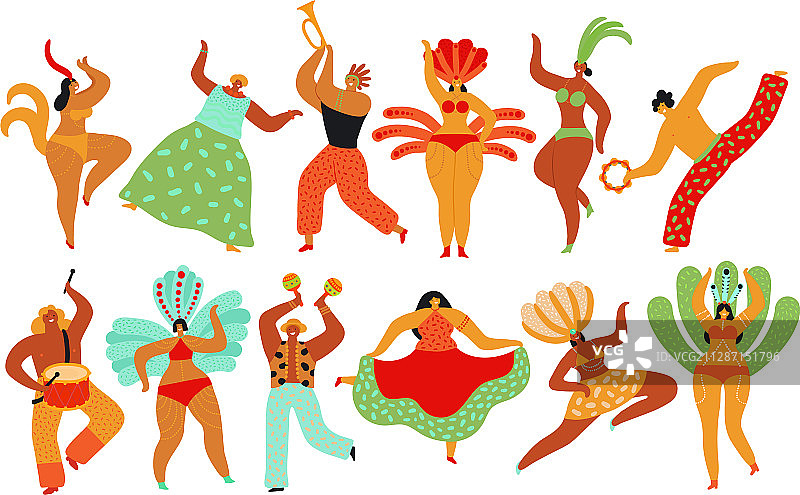 狂欢节舞者巴西战舞图片素材