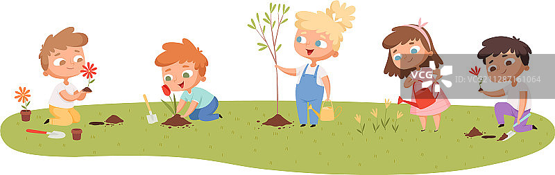 儿童种植绿色环保图片素材
