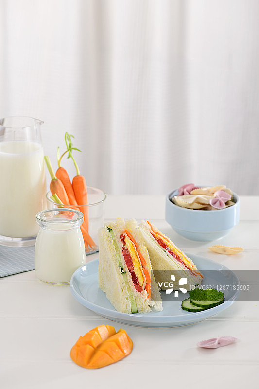 健康三明治早餐图片素材