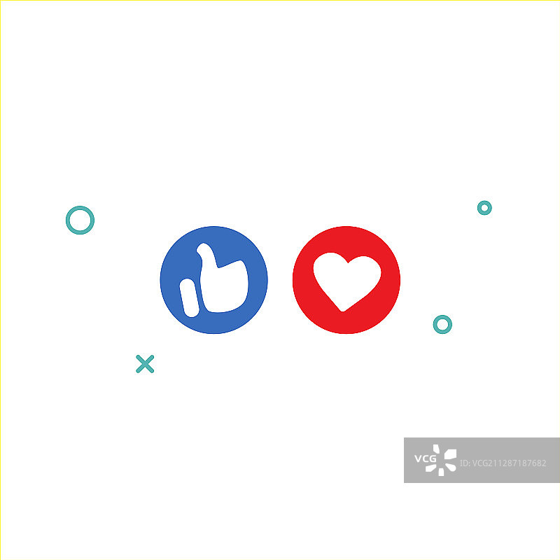 点赞图标，白色背景上图片素材