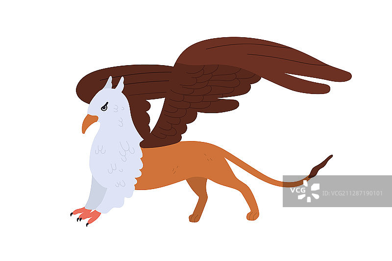 半秃鹰和狮子的神话生物图片素材