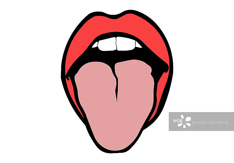 人类表达情感时伸出舌头图片素材