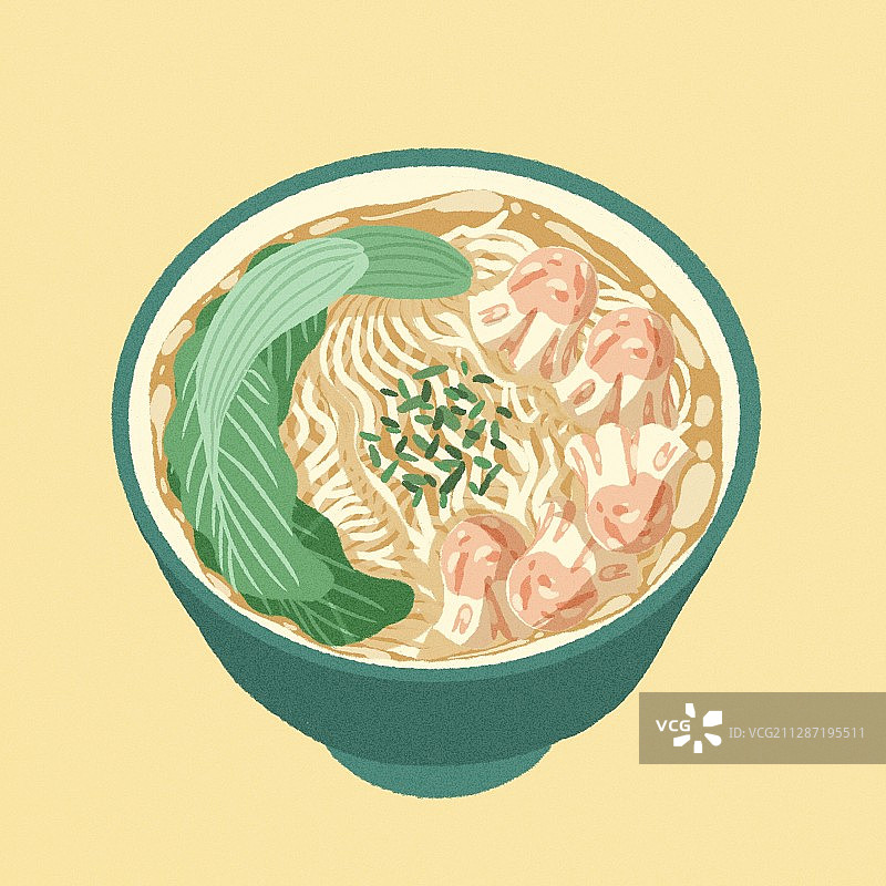 鲜虾云吞面图片素材