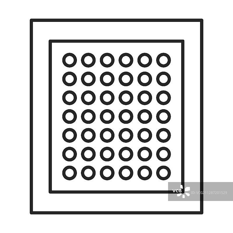 通风篦子轮廓线图标图片素材