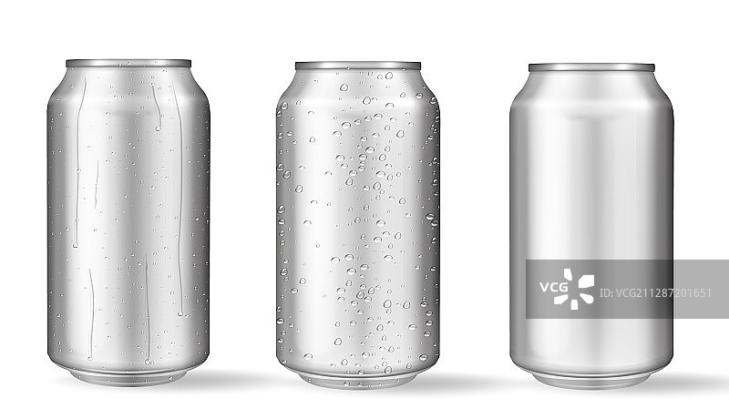 逼真水滴铝罐图片素材
