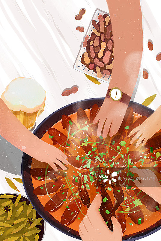 小龙虾大排档图片素材