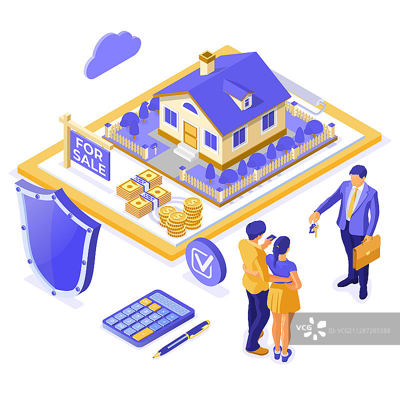 房屋租赁抵押等距概念图片素材