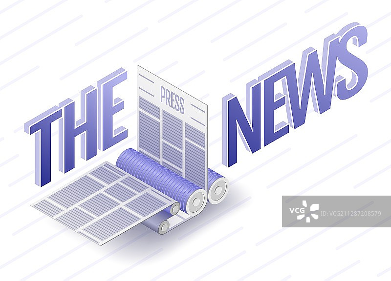 印刷机概念插画图片素材