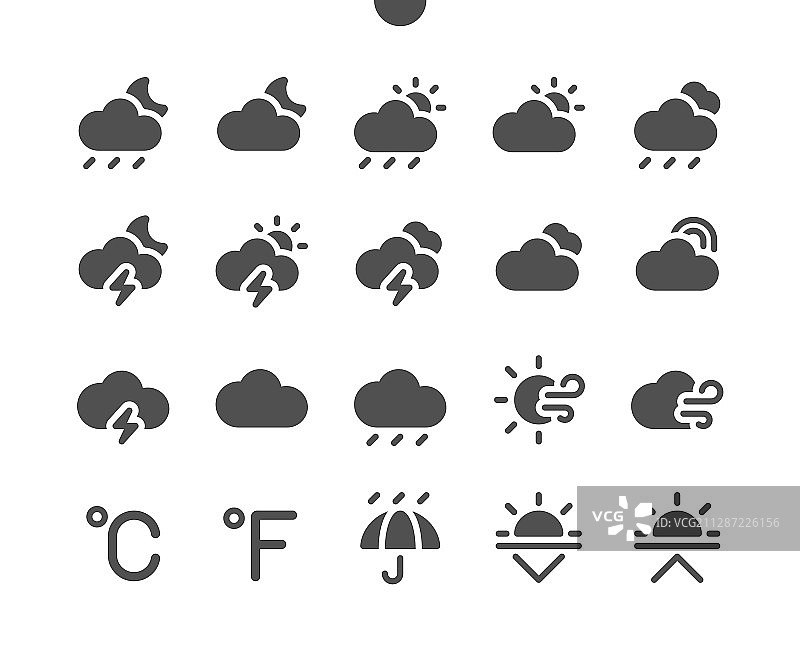 天气V2版UI像素完美图片素材