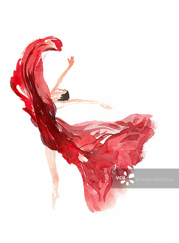 红衣舞者图片素材