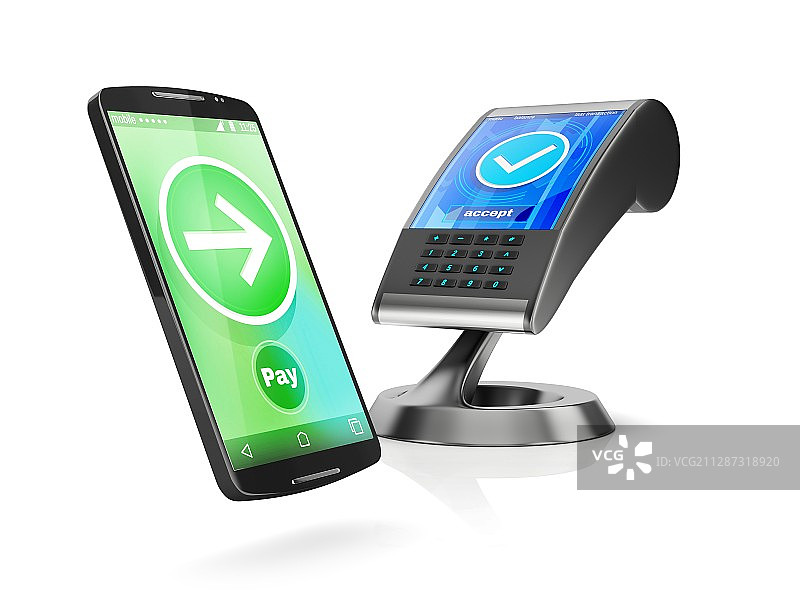 智能手机支付插画图片素材