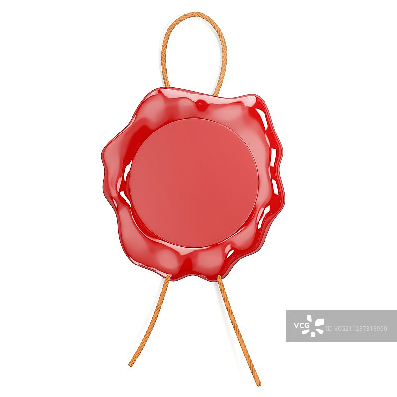 红色火漆封印插画图片素材