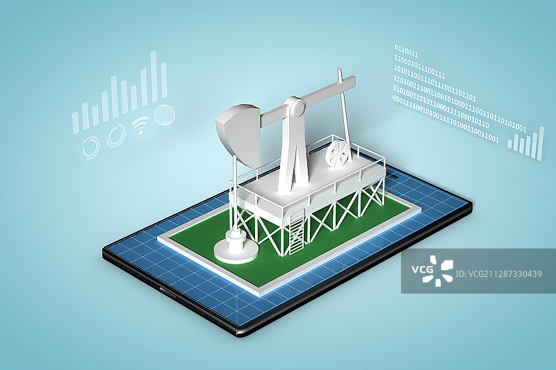 智慧工业4.0，三维图形图片素材