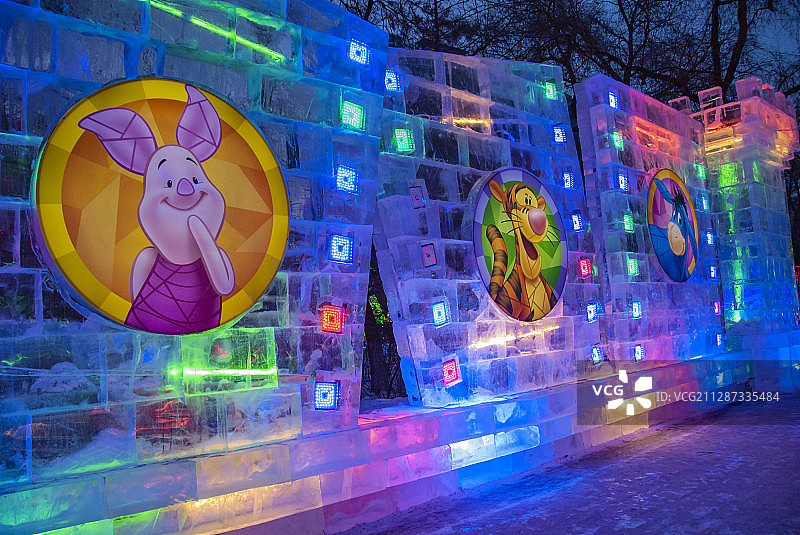 中国哈尔滨冰雪景观图片素材