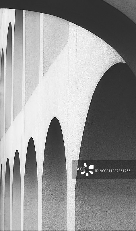 成都市成华区二仙桥公园建筑局部简约几何特写图片素材