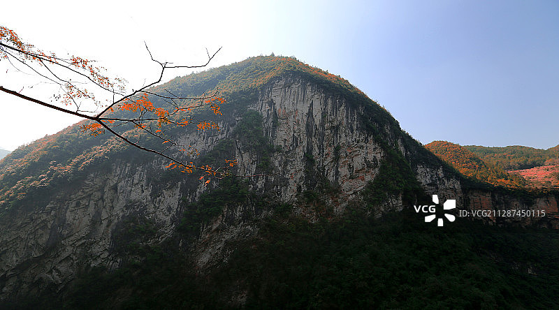 石门河秋色图片素材