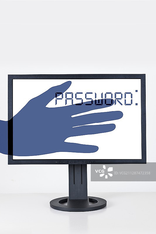 网络犯罪和网上密码盗窃，概念形象图片素材
