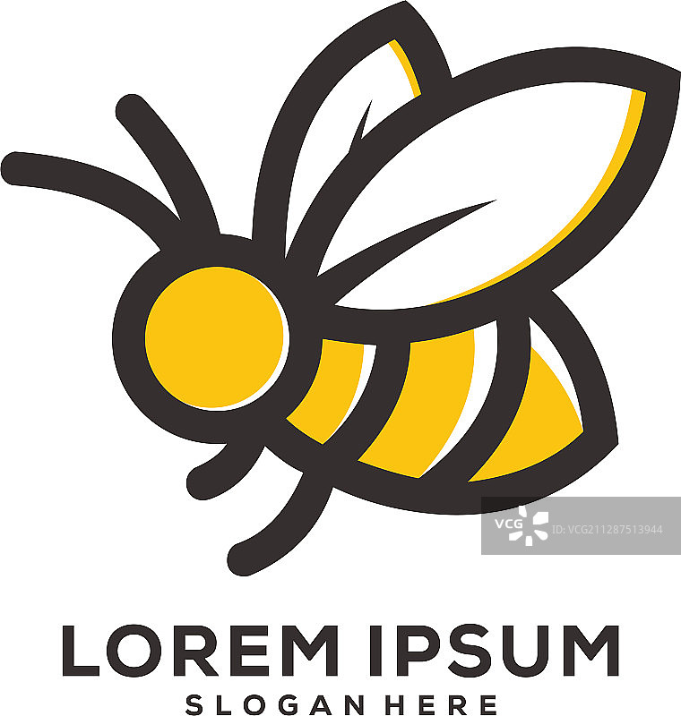 蜜蜂动物logo图片素材