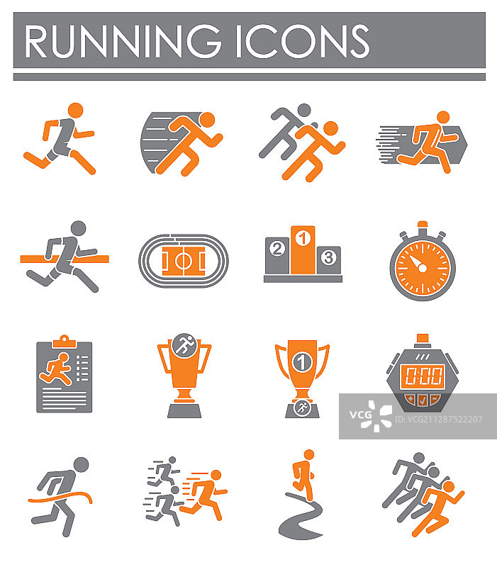 跑步相关图标背景图片素材